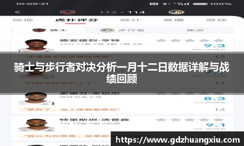 骑士与步行者对决分析一月十二日数据详解与战绩回顾